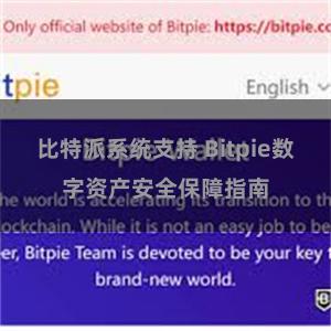 比特派系统支持 Bitpie数字资产安全保障指南