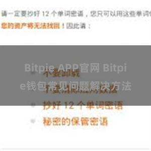 Bitpie APP官网 Bitpie钱包常见问题解决方法