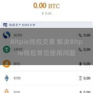 Bitpie钱包交易 解决Bitpie钱包常见使用问题