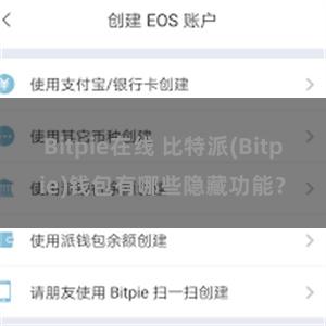 Bitpie在线 比特派(Bitpie)钱包有哪些隐藏功能？