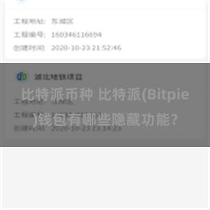 比特派币种 比特派(Bitpie)钱包有哪些隐藏功能？
