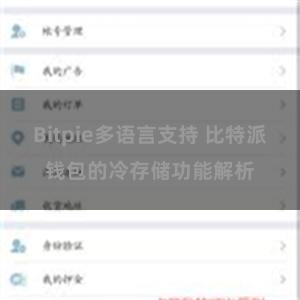 Bitpie多语言支持 比特派钱包的冷存储功能解析