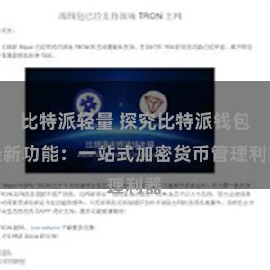 比特派轻量 探究比特派钱包最新功能：一站式加密货币管理利器