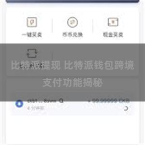 比特派提现 比特派钱包跨境支付功能揭秘