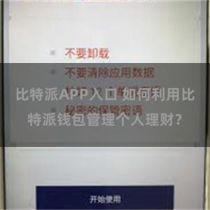 比特派APP入口 如何利用比特派钱包管理个人理财？