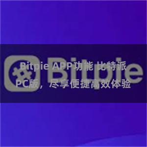 Bitpie APP功能 比特派PC版，尽享便捷高效体验